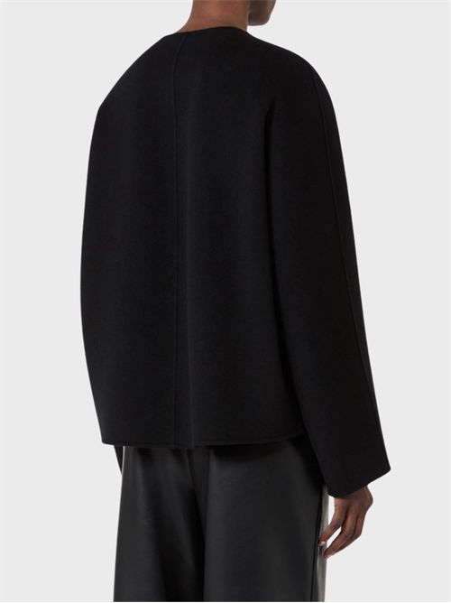 Giacca crop boxy in pura lana con sciarpa abbinata S' MAX MARA | 2629046053600013